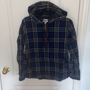 LL Bean Flannel Zip Hoodie